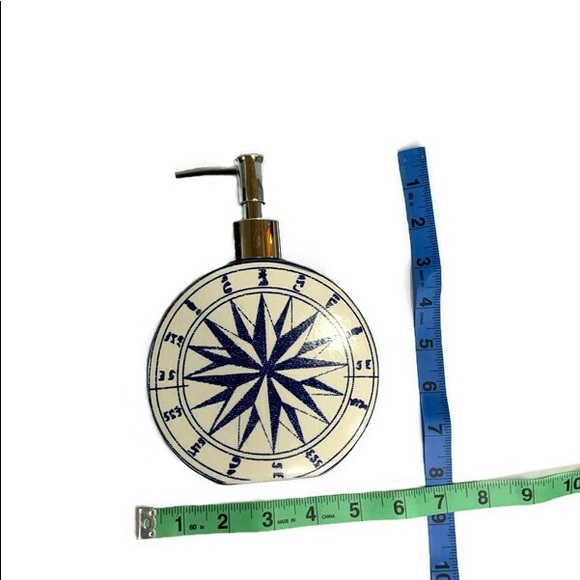 Nautical Beach Vanity Accessory Ceramic Set Blue - Picture 5 of 11